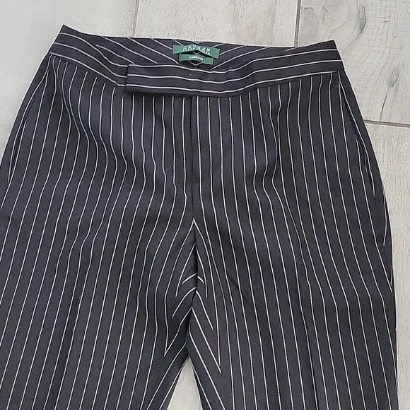 Lauren Ralph Lauren Cameron pin stripe suit in black panties 2 jacket size 4 - Picture 5 of 10